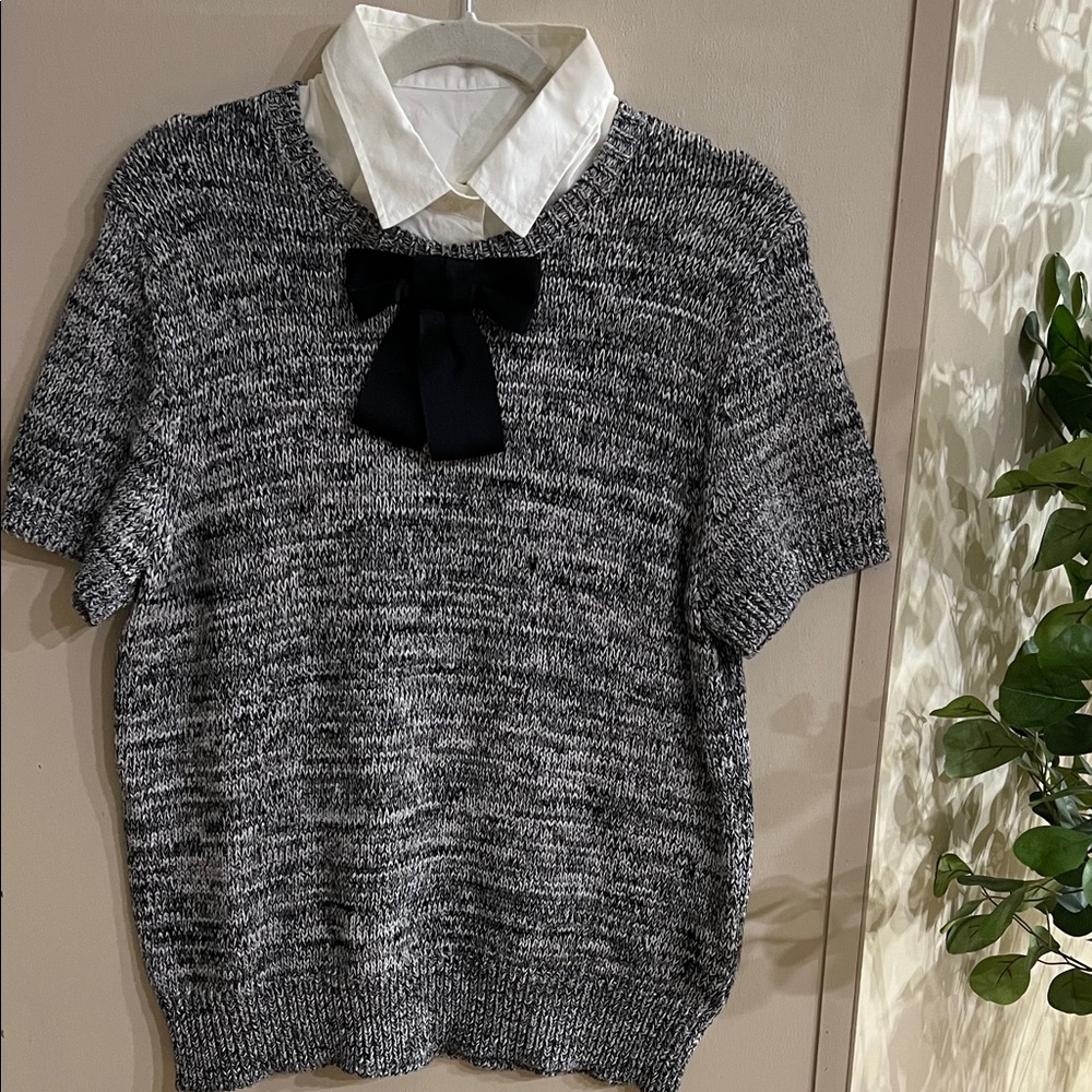 Kate Spade White and Black Knit Sweater